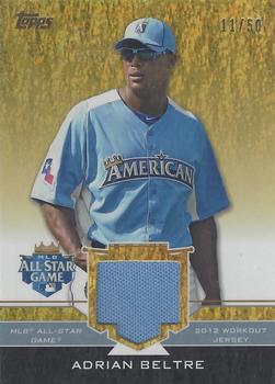 2012 Topps Update - All-Star Stitches Gold #AS-AB Adrian Beltre Front