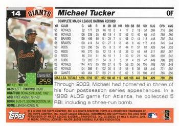 2005 Topps - Gold #14 Michael Tucker Back