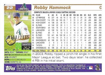 2005 Topps - Gold #22 Robby Hammock Back