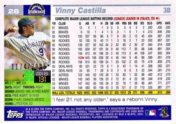 2005 Topps - Gold #28 Vinny Castilla Back