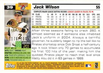 2005 Topps - Gold #39 Jack Wilson Back