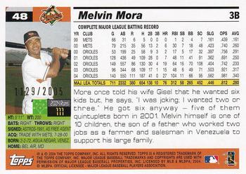 2005 Topps - Gold #48 Melvin Mora Back