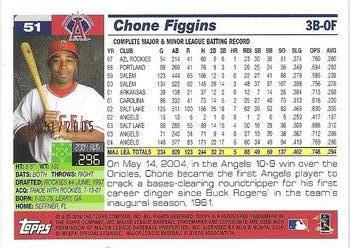 2005 Topps - Gold #51 Chone Figgins Back