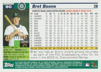 2005 Topps - Gold #90 Bret Boone Back