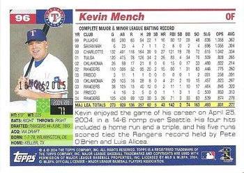 2005 Topps - Gold #96 Kevin Mench Back