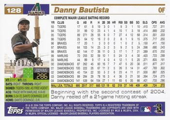 2005 Topps - Gold #128 Danny Bautista Back