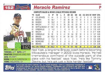2005 Topps - Gold #152 Horacio Ramirez Back