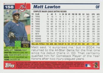 2005 Topps - Gold #158 Matt Lawton Back