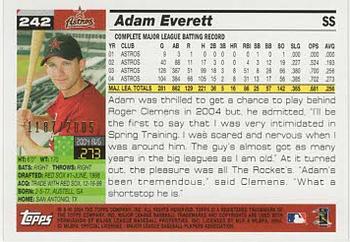 2005 Topps - Gold #242 Adam Everett Back