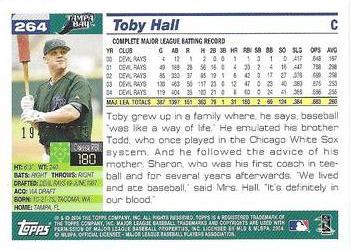 2005 Topps - Gold #264 Toby Hall Back