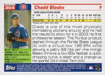 2005 Topps - Gold #304 Chadd Blasko Back