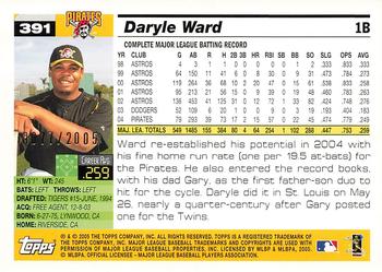2005 Topps - Gold #391 Daryle Ward Back