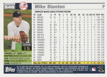 2005 Topps - Gold #546 Mike Stanton Back