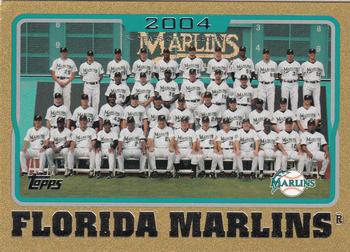 2005 Topps - Gold #649 Florida Marlins Front