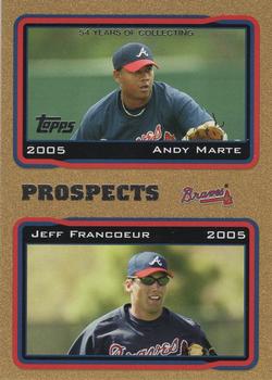 2005 Topps - Gold #691 Andy Marte / Jeff Francoeur  Front