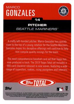 2019 Topps Total #14 Marco Gonzales Back