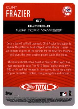 2019 Topps Total #67 Clint Frazier Back