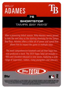 2019 Topps Total #76 Willy Adames Back
