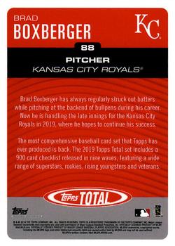 2019 Topps Total #88 Brad Boxberger Back