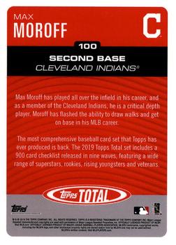 2019 Topps Total #100 Max Moroff Back