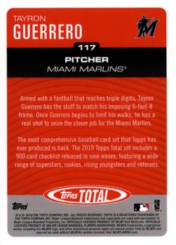 2019 Topps Total #117 Tayron Guerrero Back