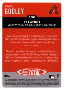 2019 Topps Total #136 Zack Godley Back
