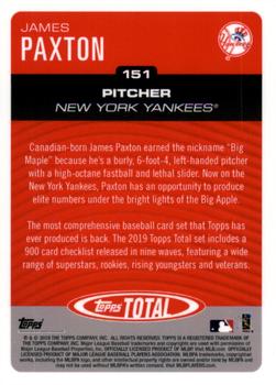 2019 Topps Total #151 James Paxton Back