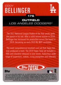 2019 Topps Total #176 Cody Bellinger Back