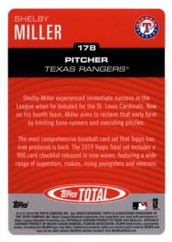 2019 Topps Total #178 Shelby Miller Back