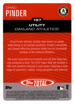 2019 Topps Total #197 Chad Pinder Back