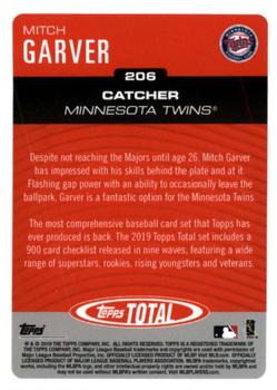 2019 Topps Total #206 Mitch Garver Back
