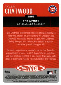 2019 Topps Total #259 Tyler Chatwood Back