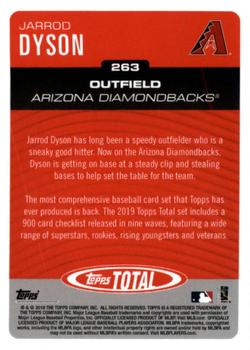 2019 Topps Total #263 Jarrod Dyson Back