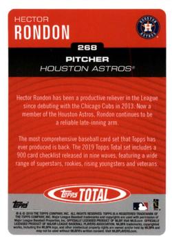 2019 Topps Total #268 Hector Rondon Back