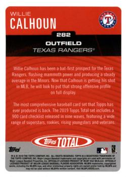 2019 Topps Total #282 Willie Calhoun Back