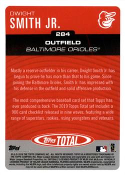 2019 Topps Total #284 Dwight Smith Jr. Back