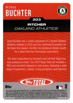 2019 Topps Total #303 Ryan Buchter Back