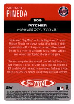 2019 Topps Total #309 Michael Pineda Back