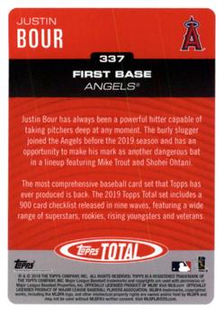 2019 Topps Total #337 Justin Bour Back