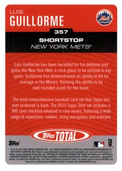 2019 Topps Total #357 Luis Guillorme Back