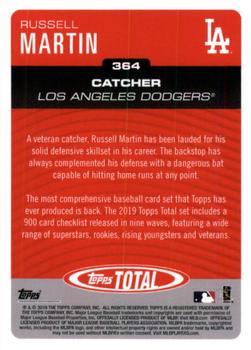 2019 Topps Total #364 Russell Martin Back
