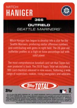 2019 Topps Total #366 Mitch Haniger Back