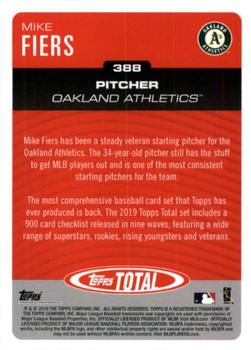 2019 Topps Total #388 Mike Fiers Back