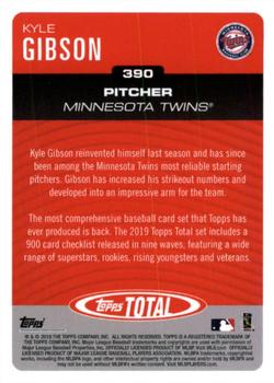 2019 Topps Total #390 Kyle Gibson Back
