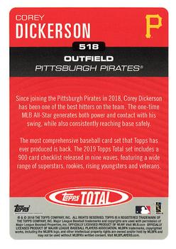 2019 Topps Total #518 Corey Dickerson Back