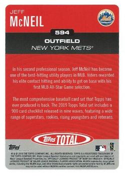2019 Topps Total #594 Jeff McNeil Back