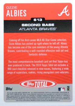 2019 Topps Total #613 Ozzie Albies Back