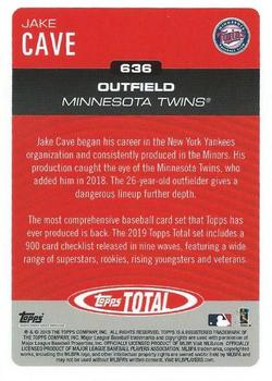 2019 Topps Total #636 Jake Cave Back