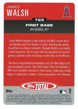 2019 Topps Total #723 Jared Walsh Back