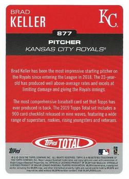 2019 Topps Total #877 Brad Keller Back